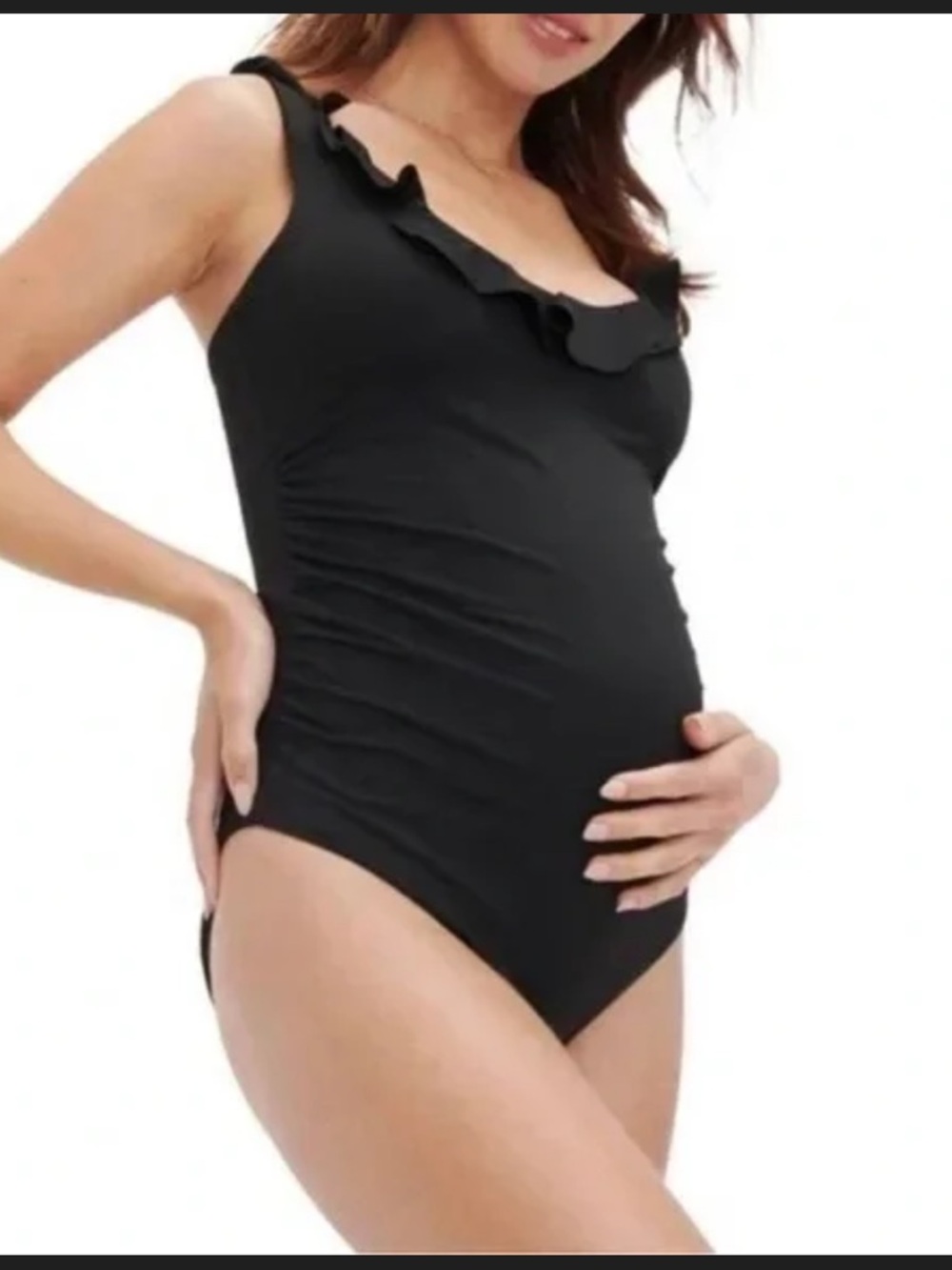 Hatch Maternity Black The Antigua Maillot One Piece Swimsuit Size Small